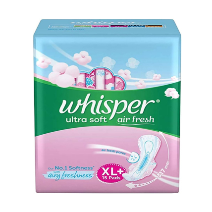 Whisper Ultra Soft Air Fresh XL Plus